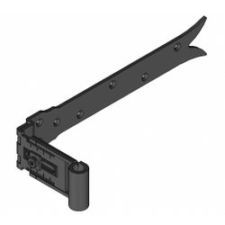 Amig 15222 | gozne gótico regulable 7100 | 300 x 35 x 4 mm | acero | negro