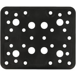 Amig 15256 | placa 504 | 120 x 100 x 2,2 mm | acero | negro