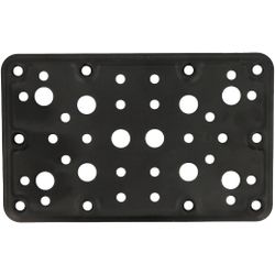 Amig 15257 | placa 504 | 160 x 100 x 2,2 mm | acero | negro