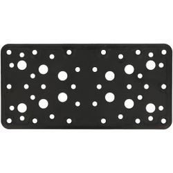 Amig 15258 | placa 504 | 200 x 100 x 2,2 mm | acero | negro
