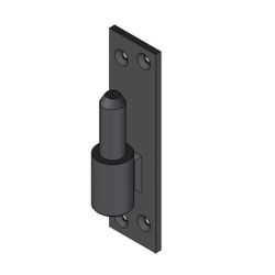 Amig 15391 | pernio simple 8020 | 130 x 35 x 4 mm | acero | negro