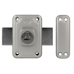 Amig 15889 | cerradura sobreponer 81 | 96 x 66 mm | acero | esmaltado plata