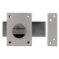 Amig 15891 | cerradura sobreponer 85 | 85 x 65 mm | acero | esmaltado plata