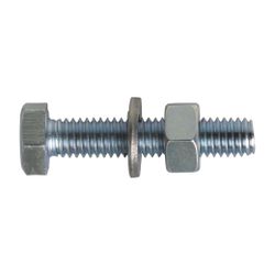 Amig 16659 | tornillo hexagonal + tuerca + arandela | m6 x 20 mm | acero | zincado
