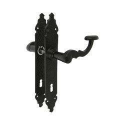 Amig 17432 | manilla con placa 100pg | 280 x 44 mm | placa de acero, tirador de zamak | negro
