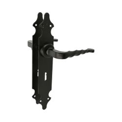 Amig 17435 | manilla con placa 101pg | 280 x 44 mm | placa de acero, tirador de zamak | negro