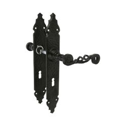 Amig 17436 | manilla con placa 102pg | 280 x 44 mm | placa de acero, tirador de zamak | negro