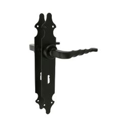 Amig 17437 | manilla con placa 101pg | 280 x 44 mm | placa de acero, tirador de zamak | negro