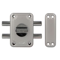 Amig 17441 | cerradura sobreponer 82 | 96 x 66 mm | acero | esmaltado plata