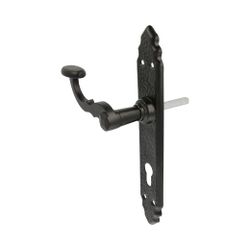Amig 17569 | manilla con placa 100peb85 | 280 x 45 mm | placa de acero, tirador de zamak | negro - izquierda