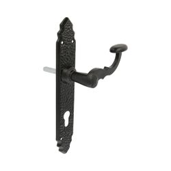 Amig 17570 | manilla con placa 100peb85 | 280 x 45 mm | placa de acero, tirador de zamak | negro - derecha