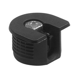 Amig 17764 | soporte oculto fijación estantes 40 | m6 - ø20 x 12,5 mm | plástico | negro