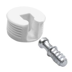 Amig 17768 | soporte oculto fijación estantes 41 | m6 - ø20 x 12 mm | plástico | blanco