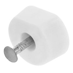 Amig 17930 | soporte plástico para baldas 163 | ø15 x 7 x 19 mm | plástico | blanco