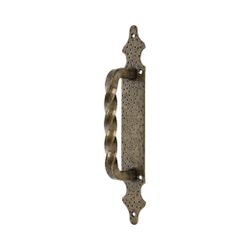 Amig 18431 | manillón con placa 100 | 280 x 45 mm | placa de acero, tirador de zamak | cuero