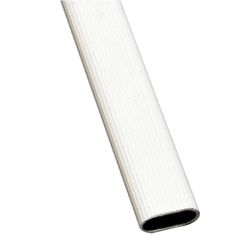 Amig 18432 | tubo armario ovalado estriado 1 | 30 x 15 x 1,4 mm | aluminio | blanco