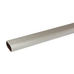 Amig 18439 | tubo armario ovalado estriado 1 | 30 x 15 x 1,4 mm | aluminio | plata