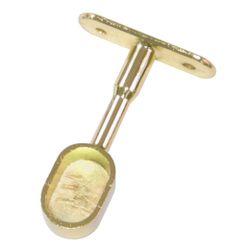 Amig 18615 | soporte tubo armario 14 | 25 x 15 x 72 mm | zamak | latonado barnizado