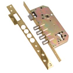 Amig 18622 | cerradura 100 base | 50/85 | acero | latonado barnizado