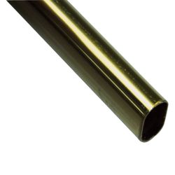 Amig 18733 | tubo armario ovalado 9 | 25 x 15 x 0,8 mm | acero | latonado barnizado