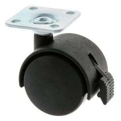 Amig 18895 | rueda con pletina y freno 1504 | ø40 mm | nylon | negro