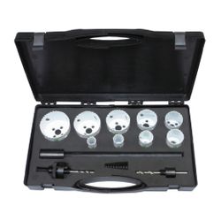 Amig 18988 | estuche coronas bimetal 23150 | ø19-22-29-35-38-44-51-57-64 mm