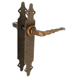 Amig 19197 | manilla con placa 101p | 280 x 44 mm | placa de acero, tirador de zamak | cuero