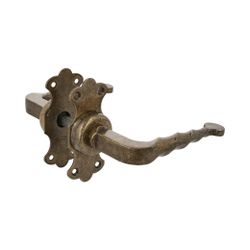 Amig 19199 | manilla con roseta 101k | 100 x 42 mm | placa de acero, tirador de zamak | cuero