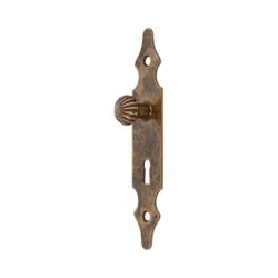 Amig 19220 | escudo tirador con bocallave 102 | 146 x 30 mm | acero | cuero
