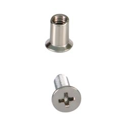 Amig 19832 | tornillo + casquillo para fijación de mamparas 235 | m5 x 15 mm | acero inoxidable 18/8 y latón | cromado