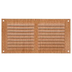 Amig 20202 | rejilla ventilación 3 | 100 x 200 mm | aluminio | haya