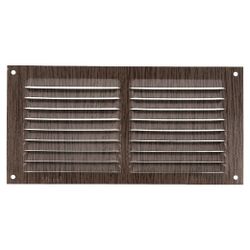 Amig 20207 | rejilla ventilación 3 | 100 x 200 mm | aluminio | wengué