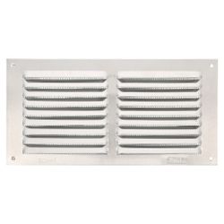 Amig 20212 | rejilla ventilación con mosquitera 3 | 100 x 200 mm | aluminio | plata