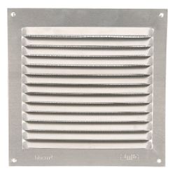 Amig 20213 | rejilla ventilación con mosquitera 3 | 150 x 150 mm | aluminio | plata