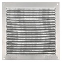 Amig 20215 | rejilla ventilación con mosquitera 3 | 170 x 170 mm | aluminio | plata