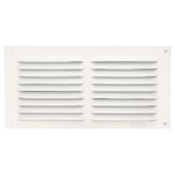 Amig 20217 | rejilla ventilación con mosquitera 3 | 100 x 200 mm | aluminio | blanco