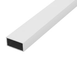 Amig 20728 | tubo rectangular aluminio | 40 x 20 mm | aluminio | plata