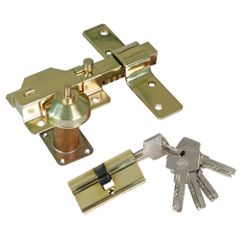 Amig 20914 | kit cerrojo + cilindro 1 | 88 x 153 mm | acero | oro