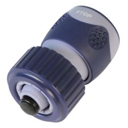 Amig 21050 | empalme rápido manguera plus-stop | 3/4'' | abs / goma | morado