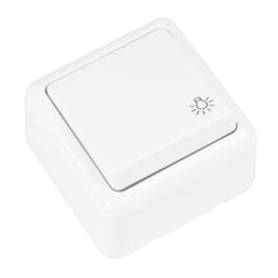 Amig 21179 | pulsador de sobreponer luz 388 | 60 x 60 mm | policarbonato | blanco