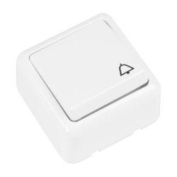 Amig 21181 | pulsador de sobreponer timbre 389 | 60 x 60 mm | policarbonato | blanco