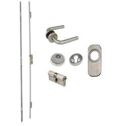 Amig 21285 | kit cerradura madera + manilla 400-1 | esmaltado plata