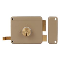 Amig 21970 | cerradura sobreponer 77 | 100 x 85 mm | acero | beige - derecha