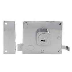 Amig 21987 | cerradura sobreponer 72 | 88 x 85 mm | acero | cromado brillo - izquierda