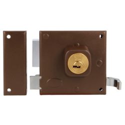 Amig 21989 | cerradura sobreponer 72 | 88 x 85 mm | acero | marrón - izquierda