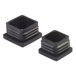 Amig 22179 | contera interior cuadrada 651 | 20 x 20 mm | polietileno | negro