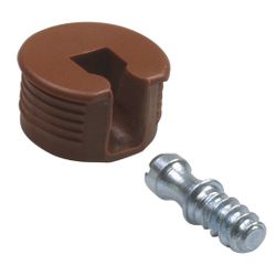 Amig 22199 | soporte oculto fijación estantes 41 | m6 - ø20 x 12 mm | plástico | marrón