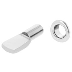 Amig 22312 | soporte acero para baldas 162 | ø5 x 20 x 8 mm | acero | niquelado
