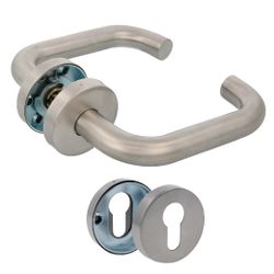 Amig 22618 | manilla con roseta 3rbx | ø53 mm | acero inoxidable | mate