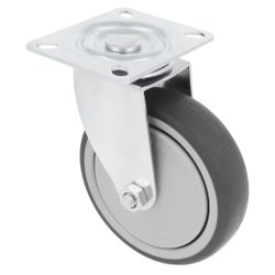 Amig 23038 | rueda con pletina 2530 | ø100 mm | goma | gris
